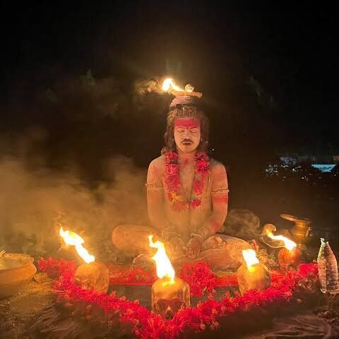 Tantrik Baba in India practising traditional Tantra rituals
